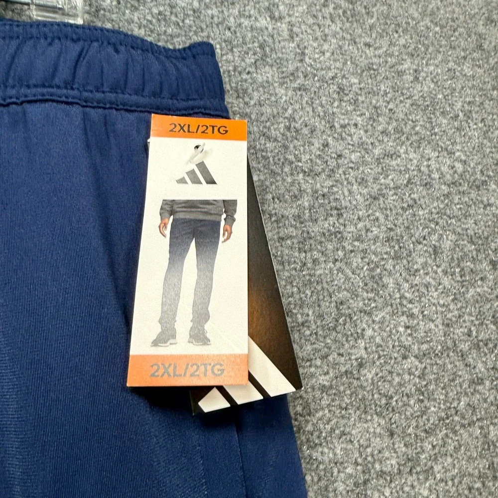 Adidas Tricot Pants Men‎ 2XL Blue Ankle Zip Athletic Tapered Sweatpants NEW